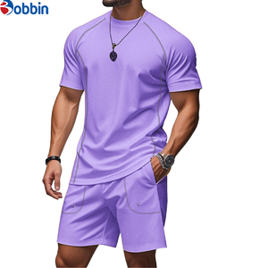 Outdoor Sportswear Comfortable Men's Plus Size T-Shirt <b>Sets</b> Solid TShirt Jogger <b>Set</b> High Street Summer Breathable Customized - Product Image 6