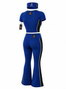 Conjunto deportivo elegante para mujer con leggings y diadema, de ajuste elástico, ideal para entrenamiento, yoga, running y uso relajado. - Product Image 4
