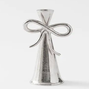 <b>Bow</b> Metal Candle Stick <b>Holders</b> Candlestick <b>Holder</b> Empty Custom Set of 2 Wholesale Candle <b>Holder</b> High Quality - Product Image 2