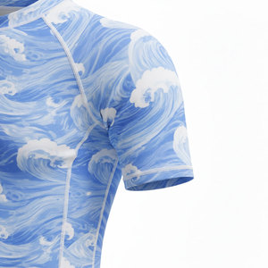 T-shirt de compression athlétique en tissu doux de qualité supérieure Solid Trader, extensible dans quatre directions, avec impression par sublimation, vêtement de sport élégant, Rash Guard - Product Image 6