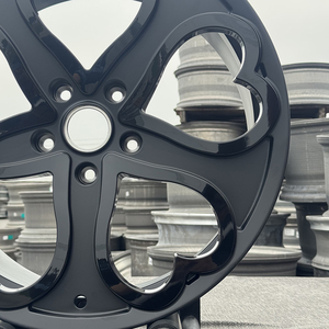 Velg Mobil Penumpang Bentuk Hati Hitam Kustom 5X112 5X127 19 20 21 Inch Alloy Forged untuk Upgrade Mobil BMW Audi Jeep - Product Image 6