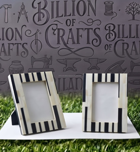 Premium Black <b>White</b> Resin Photo <b>Frame</b> Handmade Decorative <b>Picture</b> <b>Frame</b> for Home Office Tabletop Display - Product Image 2