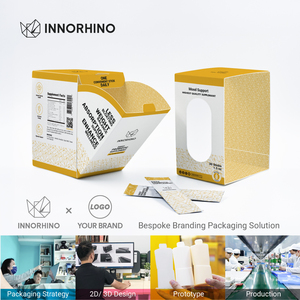 Custom Printed Folding Carton Gravity Feeder Display Box with Hollow <b>Window</b> Paper Sleeve for Supplement Sachets Packaging - Product Image 6