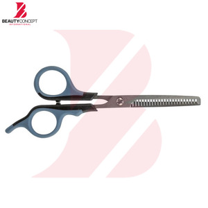 Tijeras de Adelgazamiento con Mango de Plástico en Dos Tonos, Gris y Azul, Tijeras Profesionales de Peluquería de Acero Inoxidable, Herramientas para Cortar el Cabello - Product Image 6