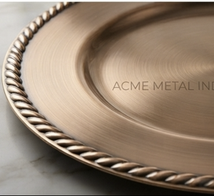 Stylish Metal Serving Plate Eco-Friendly Creative Food Charger for Weddings Events Parties Home Kitchen Use Accessory - Product Image 2