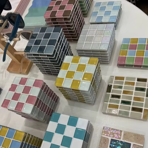 Juego de Posavasos de Mosaico Hechos a Mano TCE, Vajilla Decorativa Premium, Posavasos Resistentes al Calor para Hogar, Oficina, Regalo y Suministro al por Mayor - Product Image 1