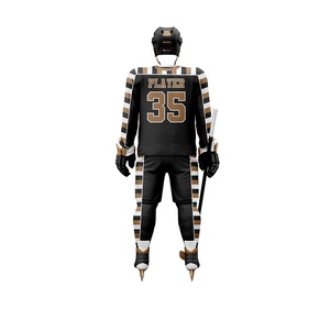 Conjunto de uniforme de hockey sobre hielo transpirable de secado rápido y cómodo personalizado logotipo personalizado 100% poliéster bajo MOQ hecho en alta calidad - Product Image 6