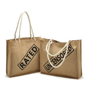 Sac fourre-tout réutilisable en jute écologique de haute qualité Sacs en jute naturel pour un usage quotidien - Product Image 5