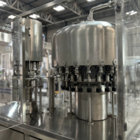 AIM TECHNOLOGIES Machine de remplissage de boissons en PET automatique, électrique, contrôlée par PLC, haute précision, 150 bouteilles/minute, capacité de 200 ml