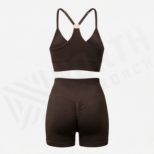 Ensemble de yoga deux pièces pour filles, short et haut, tenue de sport, vêtements de fitness, vêtements de sport, équipement, articles, costume, tenue - Product Image 2