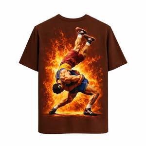 ชุดยูนิฟอร์มศิลปะการต่อสู้สำหรับผู้ชาย เสื้อยืดและกางเกงขาสั้น ผ้าโพลีเอสเตอร์ 100% 150GSM พิมพ์ลายดิจิทัลด้านหลัง ระบายอากาศได้ดี - Product Image 3