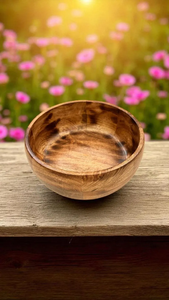 Tazón para Servir Hecho a Mano con Madera de Mango – Tazón de Madera Rústico para Decoración de Cocina - Product Image 6