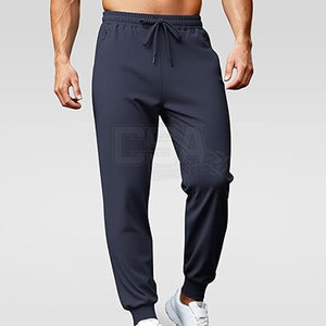 Pantalones Jogger Esenciales para Hombre con Cintura Elástica y Bolsillos Laterales para Mayor Comodidad, Pantalones Lavados para Hombre - Product Image 3