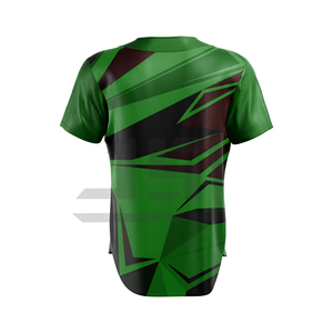 Ropa Deportiva Resistente, Cómoda Camiseta de Béisbol de Manga Corta con Botones al Frente, Uniforme de Equipo Unisex Personalizado para Jugador, 100% Poliéster Plus - Product Image 3