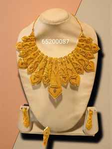 AWAIS HOUSE Women's Gold Plated Brass Diamond Necklace <b>Bracelet</b> Set Claw Setting Hip Hop Style Wedding Engagement Party - Product Image 6