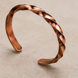 Pulsera de Cobre Puro Ajustable Hecha a Mano, Joyería Artesanal Tradicional, Accesorio de Moda para Mujeres y Hombres - Product Image 2