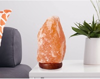 Natürliche Himalaya Dunkelrosa Salzlampe 2-3Kg Handgeschnitzt Echte Berührung Runde Nachtlichtlampe Liebesstil Schlafzimmer Heimdekoration