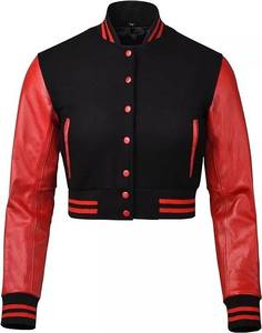Men's Stand Collar Black Wool Body and <b>Purple</b> Sleeve Letterman Baseball Bomber <b>Varsity</b> <b>Jacket</b> Breathable - Product Image 4