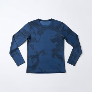 Maillot de compression à manches longues pour garçons, bleu, imprimé par sublimation, séchage rapide, pour enfants - Product Image 1