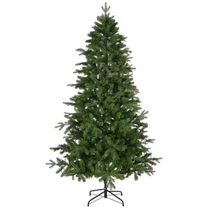 Albero di Natale Artificiale Pre-Illuminato da 1,8 m con 300 Luci Bianco Caldo, 728 Punte di Rami, Base in Metallo Resistente, Albero Natalizio Realistico in PET - Product Image 4