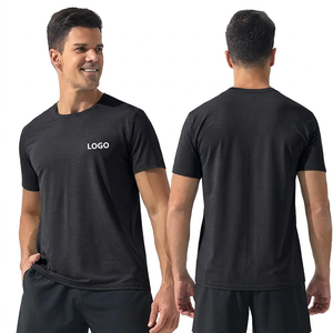 T-shirts de sport personnalisés pour hommes à séchage rapide, respirants, unis, légers, décontractés, à manches courtes, pour la course et l'entraînement - Product Image 2