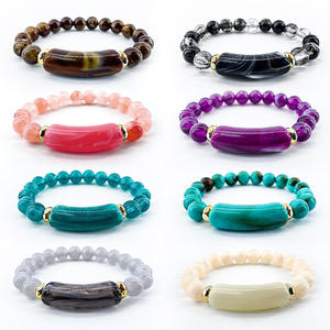 Bracelets en résine géométriques de luxe, mignons, vintage, tendance, noirs, beiges, ambre, marron, empilables, bijoux statement pour femme - Product Image 3