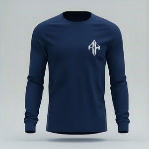 T-shirt à manches longues pour homme de qualité supérieure 2026, col rond, 100% coton, style décontracté, surdimensionné, personnalisé sur demande, RIVIAN ATLANTIC - Product Image 2