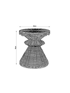 Modern Handmade Rattan Side <b>Table</b> Wicker <b>Stool</b> Nightstand Boho Furniture For Living Room Bedroom Home Decor - Product Image 3