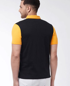T-shirt polo de golf blanc personnalisé 240GSM Chemise à fermeture éclair à manches courtes en coton lourd T-shirt vierge de couleur assortie - Product Image 5