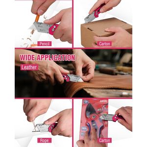 Coltello Tascabile Pieghevole a Cambio Rapido con Clip da Cintura, Blocco Axis Lock, 10 Lame Extra, Coltello Multiuso Comodo, Coltello a Rasoio, Taglierino per Scatole - Product Image 3