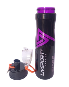 Elegante Botella de Agua Deportiva LIVIA LivSPORT de 750 ml, Diseño Curvo, a Prueba de Fugas, Ecológica, de PET, con Cuerpo Curvo, Fabricada con PP Virgen - Product Image 1