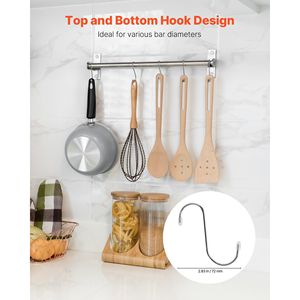 40 Pack acciaio inossidabile resistente S ganci 22.05 LBS capacità di carico per uso domestico e ufficio - Product Image 3