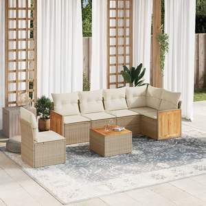 Set Divano da Giardino Beige - Product Image 1