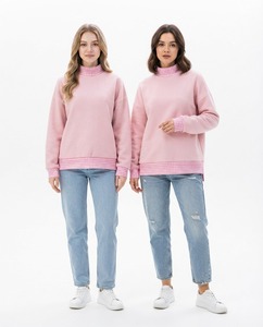 Professional Modern Daily Women Oversized Mockneck <b>Long</b> <b>Sweatshirt</b> Cozy Fabric Wear OEM Service Pullover Oversized Mockneck - Product Image 6