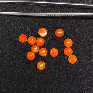 9mm Orange Ethiopien Welo Opale Plat Forme Ronde Cabochon Calibré Pierres Précieuses En Vrac Fabrication De Bijoux Du Fabricant Fournisseur - Product Image 3