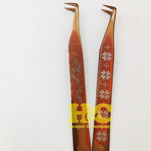 New Arrival Pointed Tip Rose Gold Tweezers for Mink Laser Engrave Eyelash Extensions Stainless Steel Material Sustainable - Product Image 5