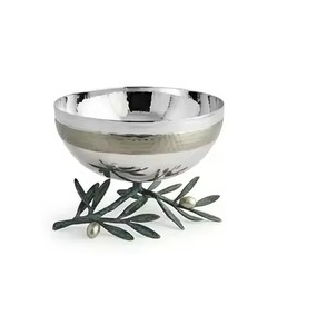 Petit bol en métal de taille 2 avec support en forme de branche, finition polie, fait main, plat de service décoratif glamour, bol pour cadeau de mariage - Product Image 4