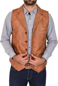 Gilet en cuir pour homme de haute qualité, mode hiver, avec logo, respirant, fabriqué au Pakistan, prix de gros - Product Image 5