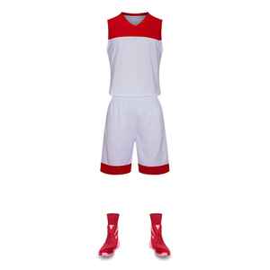 Ensemble de maillots de basket-ball personnalisés en gros pour hommes, uniforme de basket-ball simple et solide, respirant et doux, ensemble d'uniformes d'équipe de basket-ball. - Product Image 5