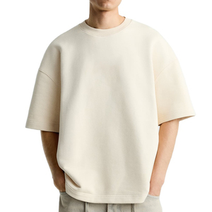 Camisetas de Hombre de Algodón 100% de Corte Regular para Deporte, Color Liso Personalizable, Manga Corta, Cuello Redondo, Tejido de Punto, Logotipo Frontal, Casual - Product Image 1