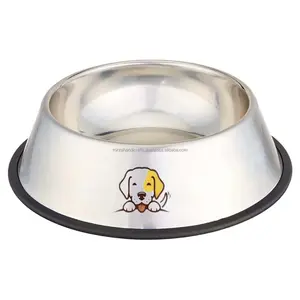 Alimentador de água para cachorro e gato, pequeno, grande, aço inoxidável, para animais de estimação, cães e gatos, com logotipo