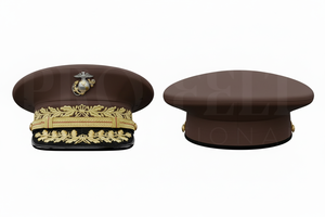 Custom Material Embroidered Badge Peak <b>Cap</b> Gold Leaf Design Formal Uniform Style Adjustable Accessory OEM ODM Polyester <b>Hat</b> - Product Image 2