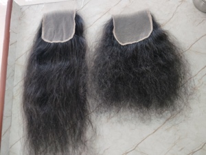 Indian curly lace closure Remy curly closure HD <b>silky</b> curly lace closure One donor hair 100% Indian temple virgin hair closure - Product Image 5