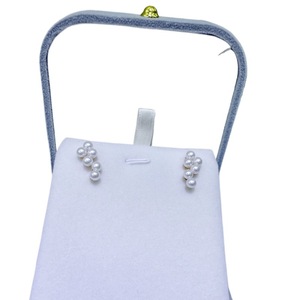 Boucles d'oreilles en perles d'eau douce naturelles de Zhuji, 3-4 mm, sans défaut, Aurora, argent pur, édition coréenne pour femmes, soutient les cheveux - Product Image 5