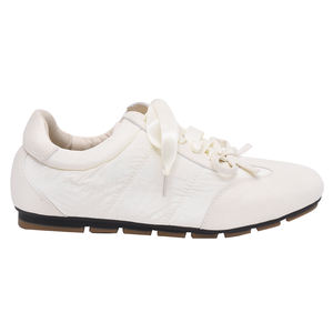 Chaussures plates Ann'S pour femmes en cuir véritable à bout rond, avec fermeture à nouer, nœud, talon bas décontracté, semelle extérieure en caoutchouc, blanches, toutes saisons - Product Image 5