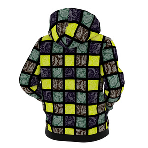 Sudadera con capucha de invierno unisex con cremallera y logotipo personalizado, tejida, con estampado puff, para hombre, mujer y niños, de poliéster/algodón, anti-bolitas. - Product Image 2