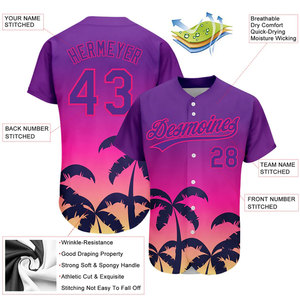 New Arrival Baseball Jersey Sports Team Logo Applique Embroidered Authentic Softball Baseball Jersey - Product Image 2