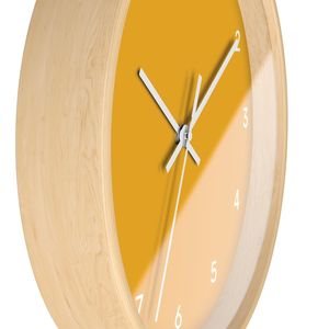 Reloj de Pared Simple en Tono Tierra Naranja - Reloj de Pared Naranja, Colores en Tono Tierra, Reloj con Números, Color Sólido, Reloj de Pared Moderno - Product Image 4