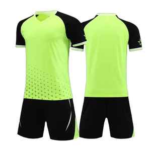 Conjunto de Camiseta de Fútbol para Hombre, Naranja y Negro, Manga Corta, Cuello en V, Estampado Geométrico, Poliéster que Absorbe la Humedad, Uniforme para Todas las Temporadas - Product Image 4