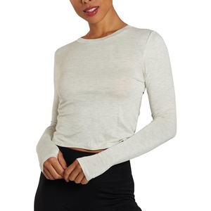 Camiseta Deportiva para Mujer, Elegante, con Diseño en la Espalda, Transpirable, Elástica, de Secado Rápido, para Yoga, Gimnasio, Entrenamiento, Fitness - Product Image 2